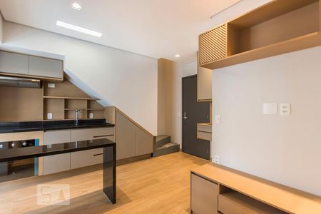 Sala/Cozinha de apartamento para alugar com 1 quarto, 55m² em Vila Olímpia, São Paulo