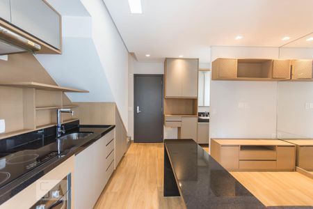 Sala/Cozinha de apartamento para alugar com 1 quarto, 55m² em Vila Olímpia, São Paulo