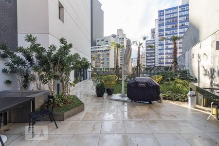 Studio para alugar com 42m², 1 quarto e 1 vagaChurrasqueira