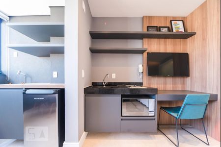 Cozinha de kitnet/studio para alugar com 1 quarto, 30m² em Vila Olímpia, São Paulo