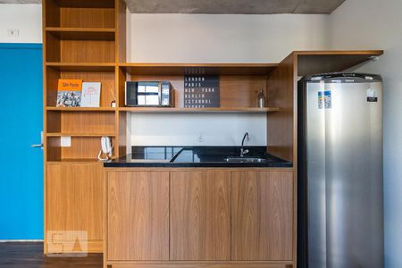 Cozinha de kitnet/studio à venda com 1 quarto, 35m² em Santo Amaro, São Paulo