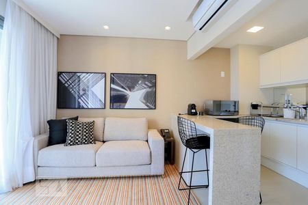 Sala  de apartamento para alugar com 1 quarto, 36m² em Pinheiros, São Paulo