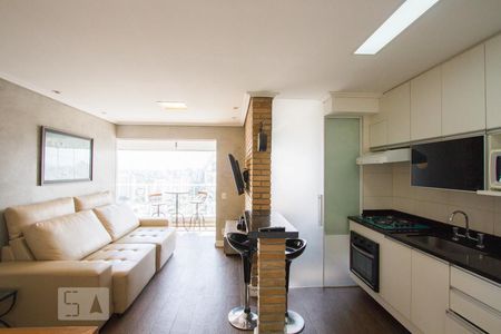 Sala/ Cozinha de apartamento para alugar com 1 quarto, 50m² em Campo Belo, São Paulo