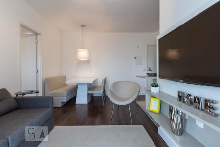 Sala de apartamento à venda com 1 quarto, 46m² em Santo Amaro, São Paulo