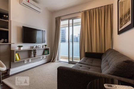Sala de apartamento à venda com 1 quarto, 46m² em Santo Amaro, São Paulo