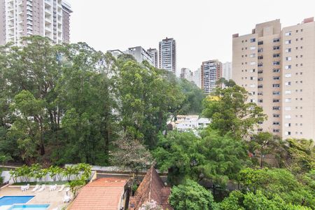 Sala (vista) de apartamento para alugar com 2 quartos, 72m² em Vila Andrade, São Paulo