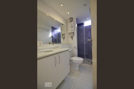 Banheiro da suíte de apartamento para alugar com 1 quarto, 40m² em Vila Tramontano, São Paulo