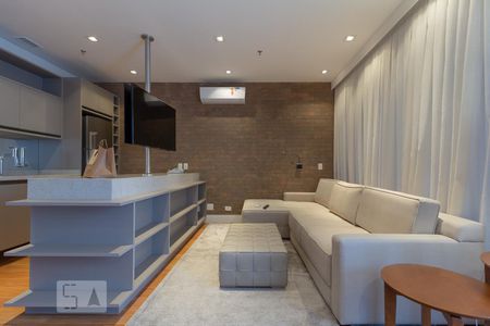Sala de apartamento para alugar com 1 quarto, 61m² em Vila Olímpia, São Paulo