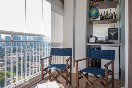 Varanda de apartamento à venda com 1 quarto, 49m² em Vila Cordeiro, São Paulo