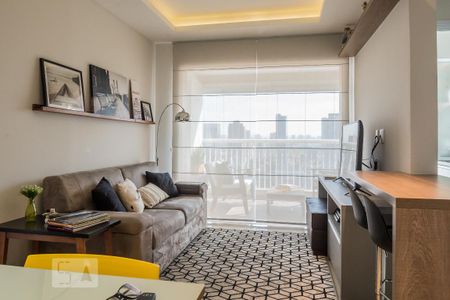 Sala de apartamento à venda com 1 quarto, 49m² em Vila Cordeiro, São Paulo