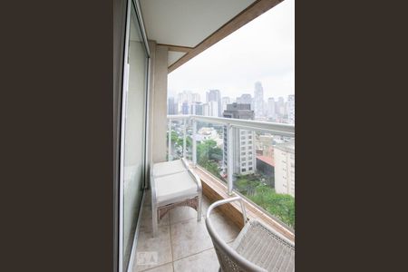 Varanda Sala de apartamento para alugar com 1 quarto, 52m² em Vila Olímpia, São Paulo
