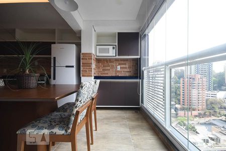 Varanda gourmet	 de apartamento para alugar com 1 quarto, 39m² em Vila Andrade, São Paulo