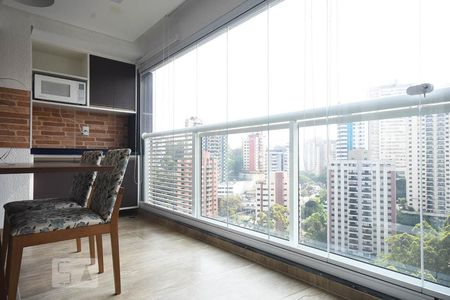 Varanda gourmet	 de apartamento para alugar com 1 quarto, 39m² em Vila Andrade, São Paulo
