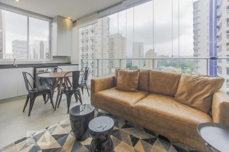 Sala  de apartamento para alugar com 1 quarto, 45m² em Moema, São Paulo