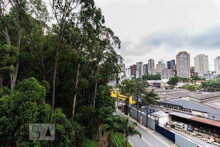 Sala (vista) de apartamento para alugar com 2 quartos, 55m² em Vila Andrade, São Paulo