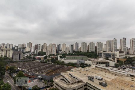 Sala (vista) de apartamento à venda com 1 quarto, 49m² em Vila Andrade, São Paulo