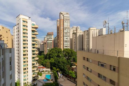 Vista da sala de apartamento para alugar com 2 quartos, 77m² em Moema, São Paulo