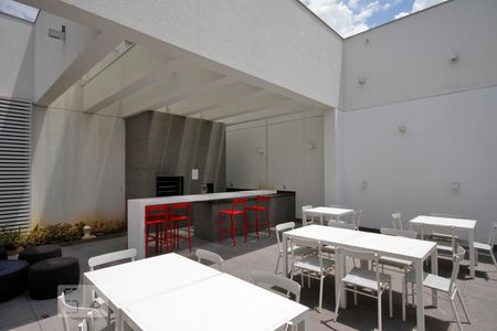 Studio para alugar com 34m², 1 quarto e 1 vagaChurrasqueira