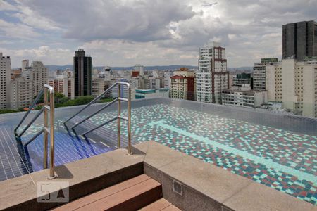 Studio para alugar com 34m², 1 quarto e 1 vagaPiscina