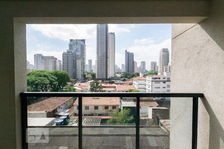 Vista Sala de apartamento à venda com 1 quarto, 35m² em Vila Olímpia, São Paulo