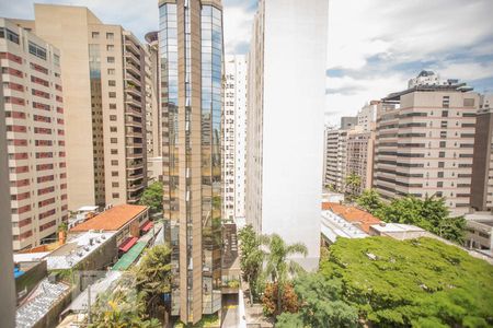 Vista sala de apartamento para alugar com 1 quarto, 52m² em Itaim Bibi, São Paulo