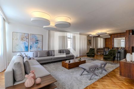 Sala de Estar de apartamento à venda com 4 quartos, 262m² em Higienópolis, São Paulo