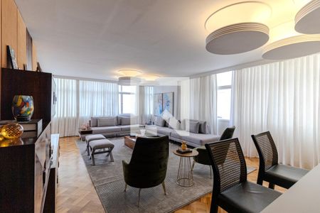 Sala de Estar de apartamento à venda com 4 quartos, 262m² em Higienópolis, São Paulo