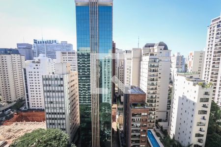 Sala de TV vista de apartamento para alugar com 2 quartos, 120m² em Jardim Paulista, São Paulo