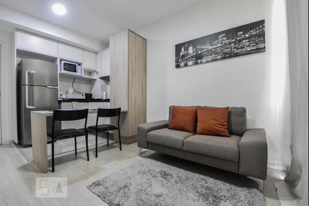 Sala e Cozinha de kitnet/studio para alugar com 1 quarto, 33m² em Santo Amaro, São Paulo