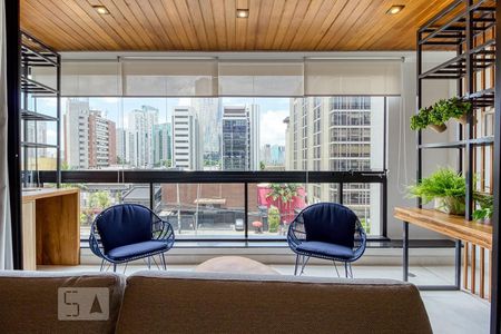 Studio à venda com 61m², 1 quarto e 1 vagaVaranda