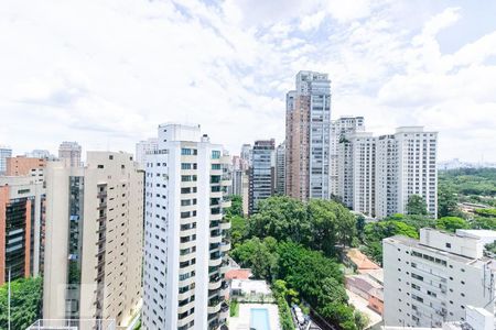 Vista Sala de apartamento para alugar com 1 quarto, 72m² em Moema, São Paulo