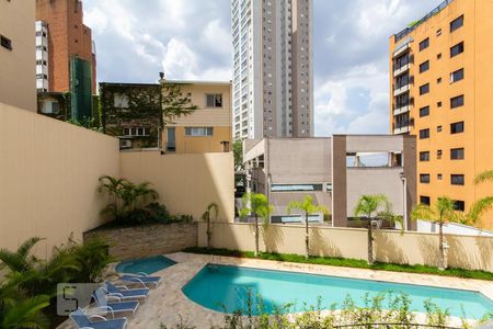 Sala (vista) de apartamento para alugar com 1 quarto, 58m² em Jardim Ampliação, São Paulo