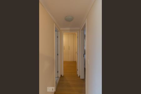Corredor de acesso aos quartos de apartamento para alugar com 2 quartos, 49m² em Vila Rio de Janeiro, Guarulhos