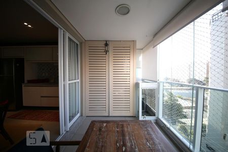 Varanda de kitnet/studio para alugar com 1 quarto, 42m² em Brooklin Paulista, São Paulo