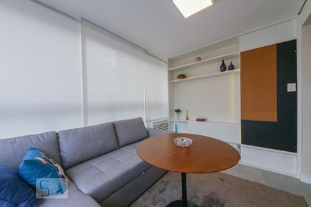 Sala de estar de kitnet/studio para alugar com 1 quarto, 35m² em Jardim Paulista, São Paulo
