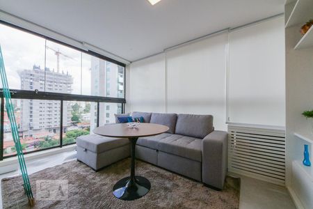 Sala de estar de kitnet/studio para alugar com 1 quarto, 35m² em Jardim Paulista, São Paulo