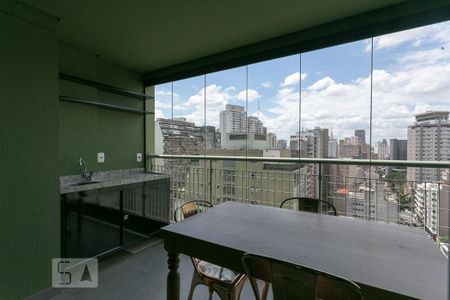 Varanda Gourmet de kitnet/studio para alugar com 1 quarto, 35m² em Bela Vista, São Paulo