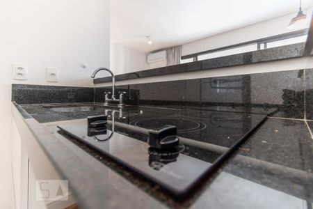 Studio para alugar com 41m², 1 quarto e 1 vaga Studio para alugar com 41m², 1 quarto e 1 vagaCozinha - Detalhe fogareiro elétrico 2 bocas