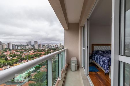 Varanda de kitnet/studio para alugar com 1 quarto, 56m² em Brooklin Paulista, São Paulo