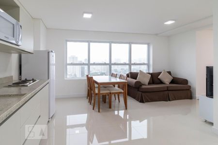 Cozinha / Sala de kitnet/studio para alugar com 1 quarto, 56m² em Brooklin Paulista, São Paulo