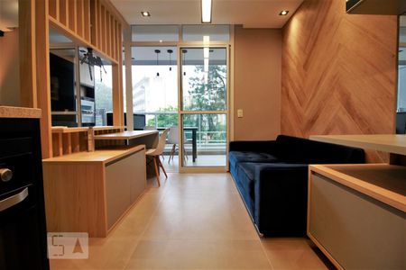 Sala de apartamento para alugar com 1 quarto, 35m² em Real Parque, São Paulo