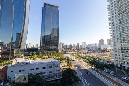 Vista da Varanda de kitnet/studio à venda com 1 quarto, 50m² em Santo Amaro, São Paulo