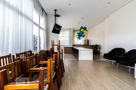 Studio à venda com 48m², 1 quarto e 1 vagaSalão de festas