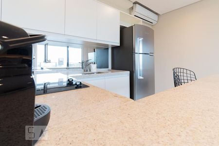 Cozinha  de kitnet/studio para alugar com 1 quarto, 46m² em Pinheiros, São Paulo