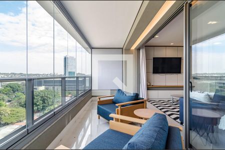 Varanda de kitnet/studio para alugar com 1 quarto, 46m² em Pinheiros, São Paulo