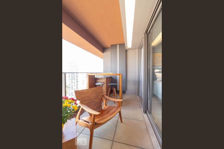 Varanda de kitnet/studio para alugar com 1 quarto, 41m² em Brooklin Paulista, São Paulo