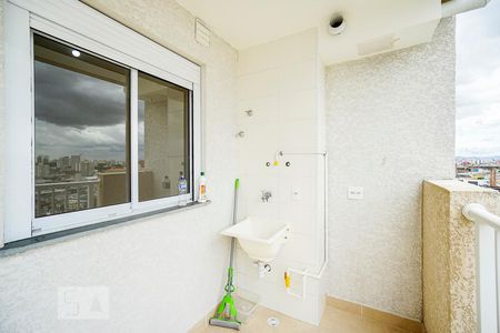 varanda com área de serviço de apartamento para alugar com 1 quarto, 33m² em Mooca, São Paulo