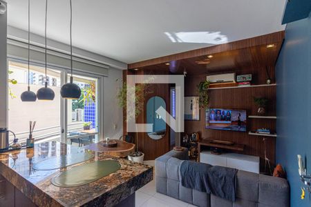 Sala de apartamento para alugar com 1 quarto, 35m² em Moema, São Paulo