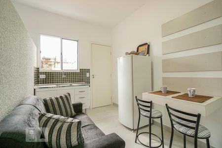 Sala e cozinha de kitnet/studio para alugar com 1 quarto, 35m² em Parque da Mooca, São Paulo