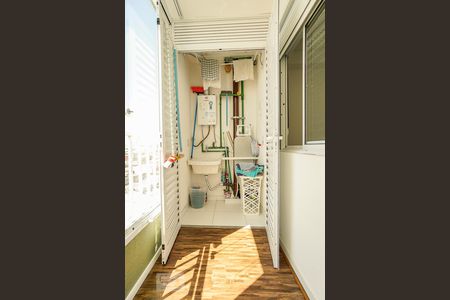 Área de serviço e varanda de apartamento à venda com 1 quarto, 32m² em Brás, São Paulo